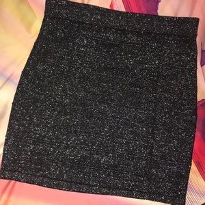 Black Sparkly Mini Skirt - Size Medium